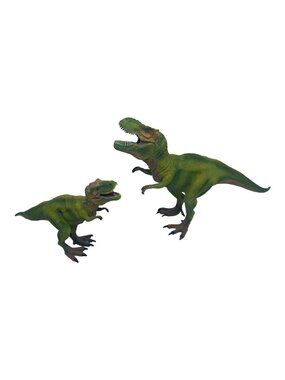 Vintage Set of 2 Dinosaurs 6” Tyrannosaurus Rex T-Rex Figures Toys